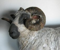 Rams head sculpture